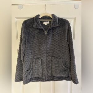 Cuddl Duds Charcoal Teddy Jacket